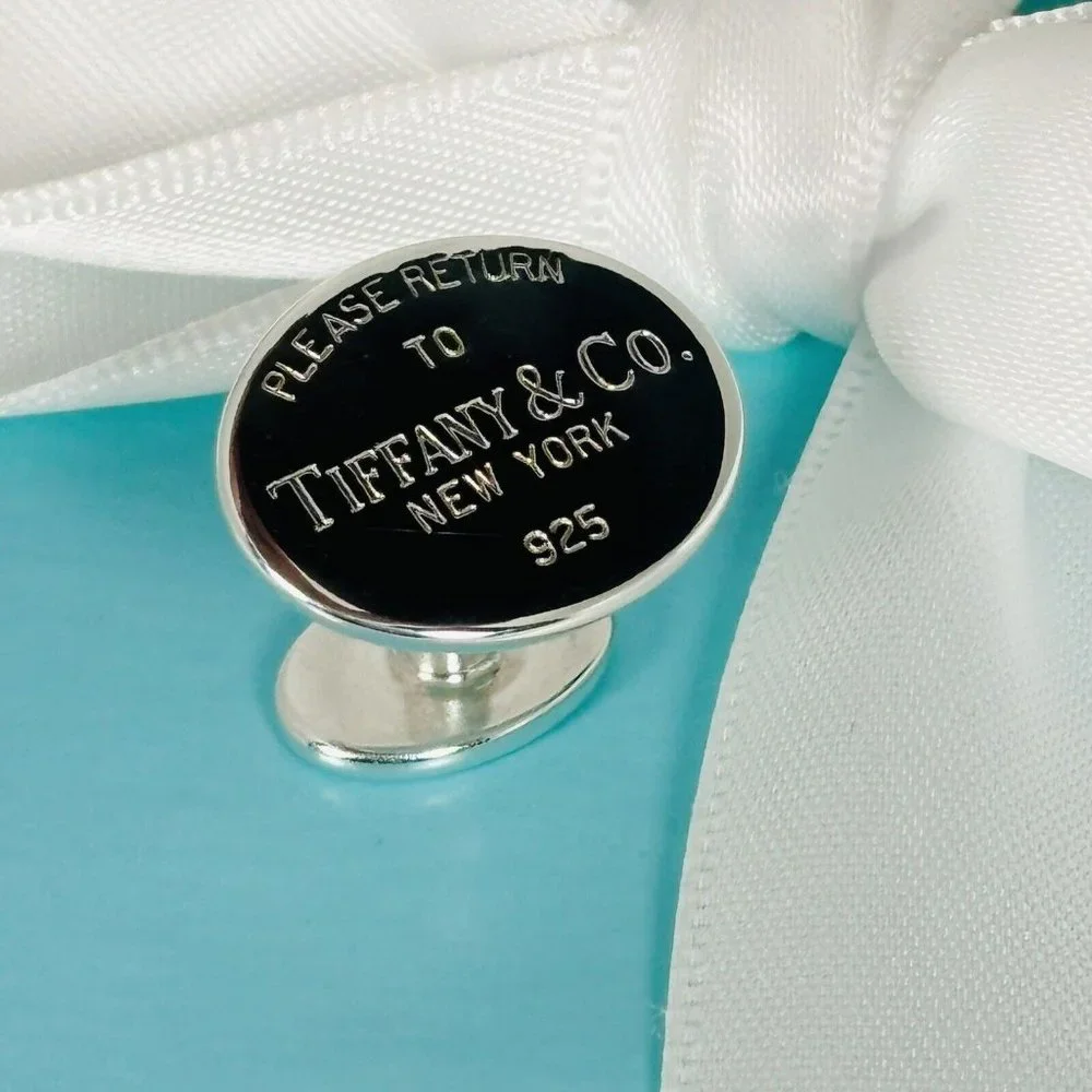 Return to Tiffany Oval Cufflink in Sterling Silver 1 Single Replacement For Lost